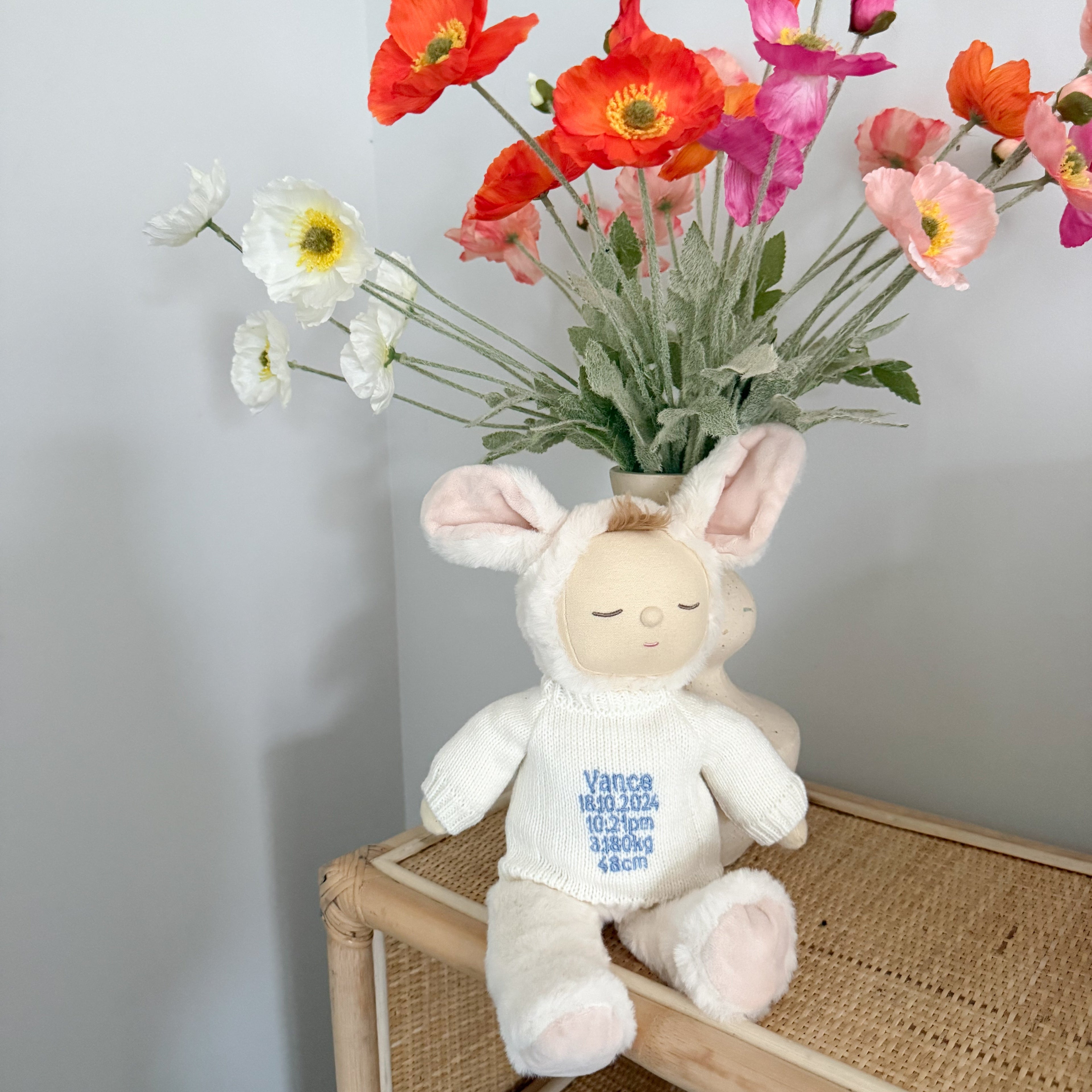 Personalised Medium Plush White Jumper