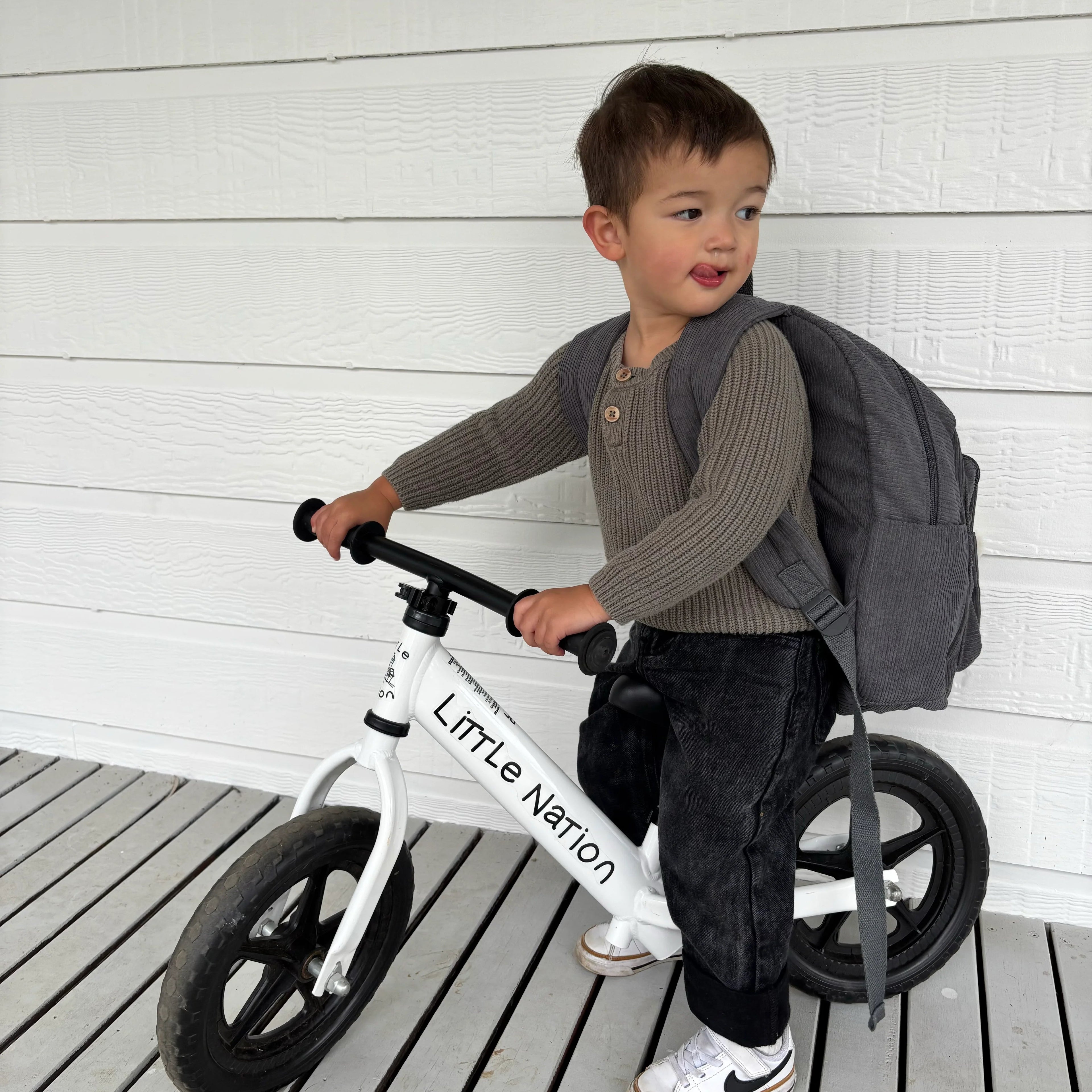 Corduroy Backpack | Charcoal