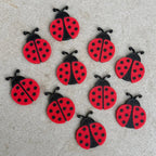 Set of 10 ladybug sensory play coins for small world play