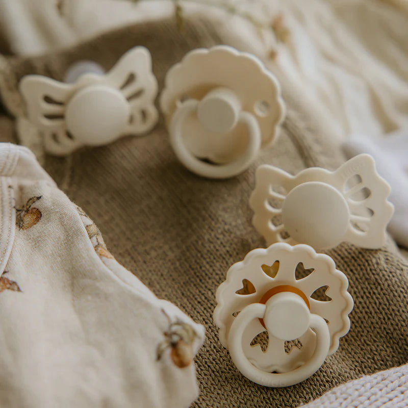 The First Pacifier FRIGG | Baby's First Pacifier 4-Pack | Cream – Ellsworth Boutique