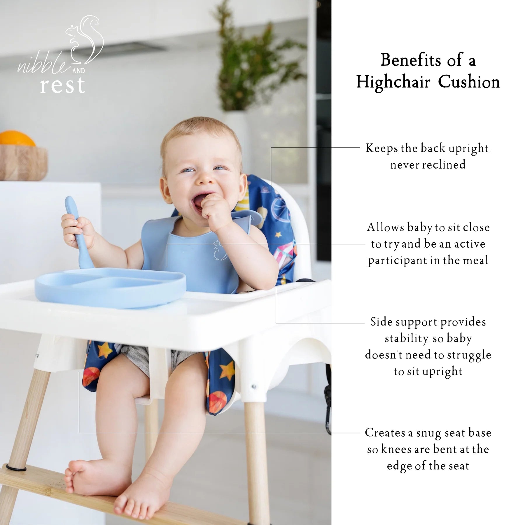 Inflatable Highchair Cushion Insert - Nibble & Rest