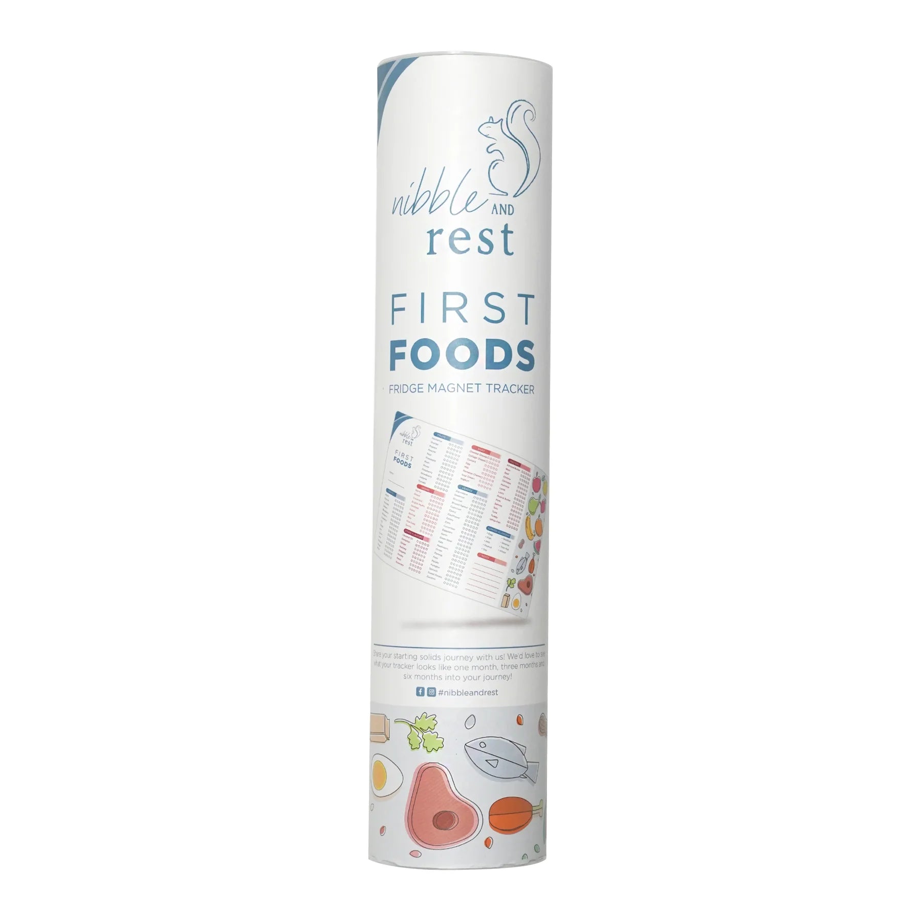 Baby's First Foods Tracker Fridge Magnet - Nibble & Rest