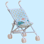 stock photo of baby doll kids stroller for pretend play with kids dolls made by brand tiny harlow. print pictures is blue ducky