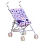 stock photo of baby doll kids stroller for pretend play with kids dolls made by brand tiny harlow. print pictures is cherry gingham