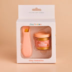 packaging of jar of tiny tummies pretend baby dolls food which is magic and disappearing, perfect gifting brand is tiny harlow and flavour is peach jelly