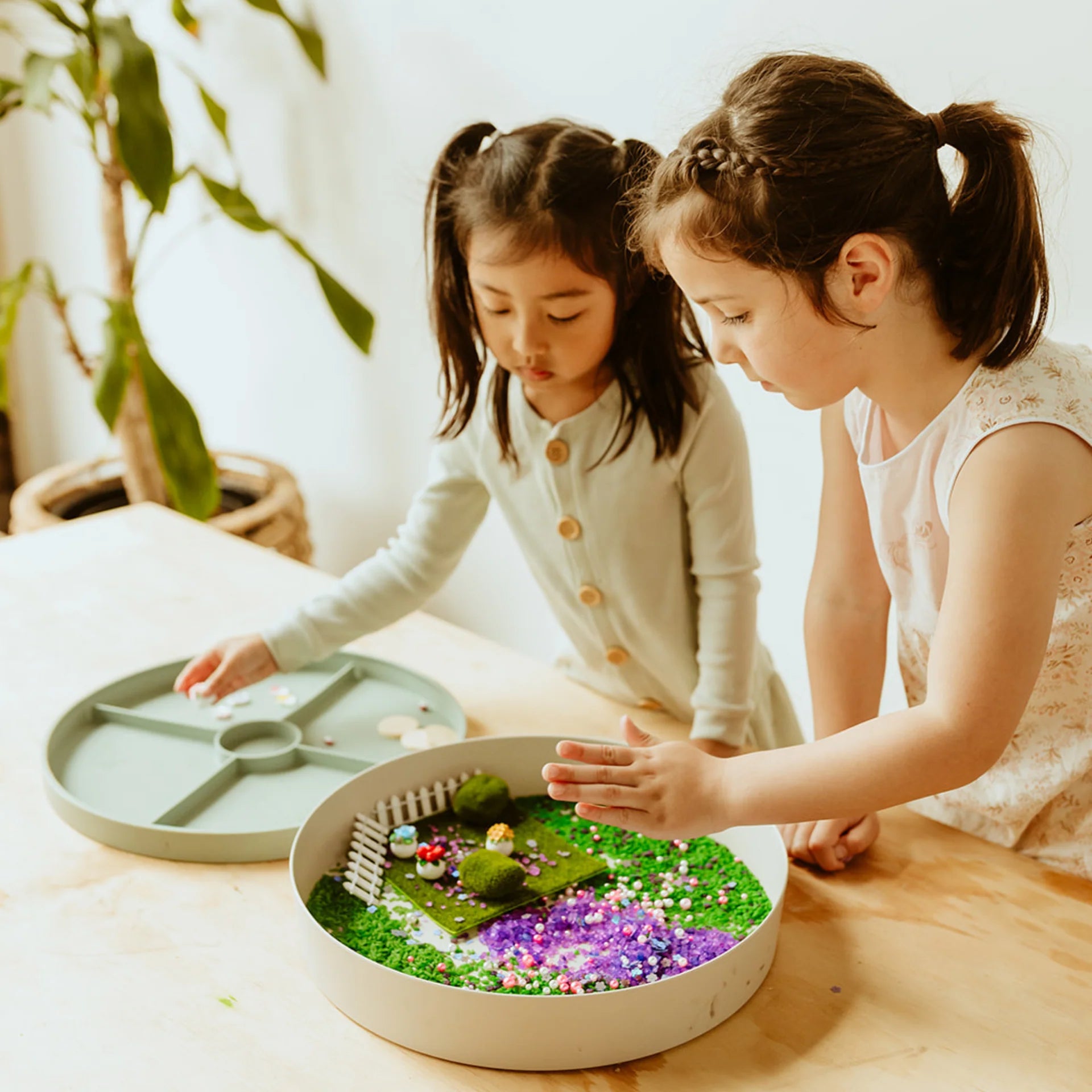 Fairy themed sensory tray play kit by Jellystone Designs for imaginative small world sensory play