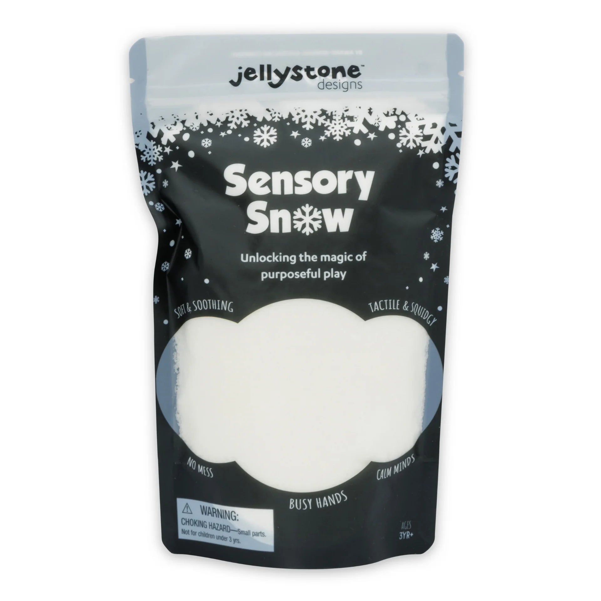 Sensory Snow Play Base by Jellystone Designs for messy play and sensory exploration