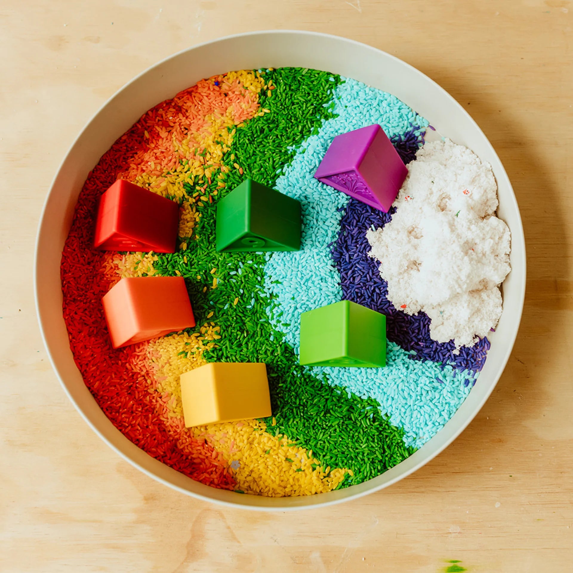 Jellystone Designs tactile sensory snow material for calming hands-on play