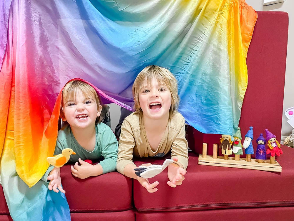 Jumbo Rainbow Play Silk - Play Silkies
