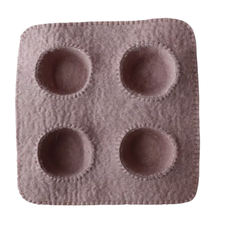 felt muffin tray toy grey handmade pretend play baking tray for play kitchen