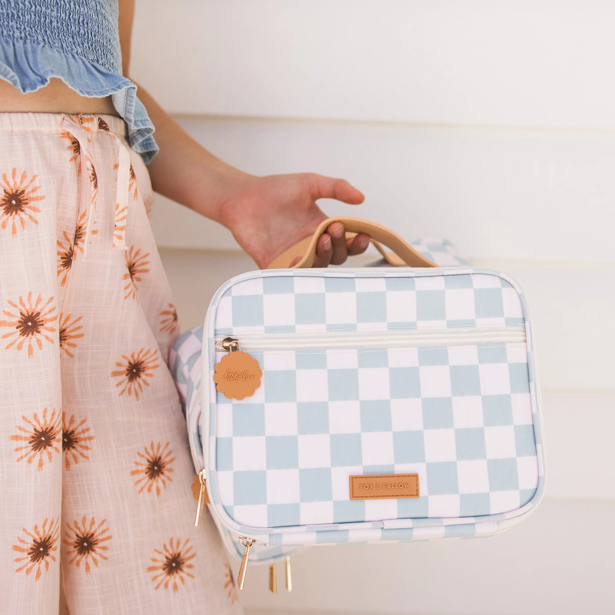 Large Lunch Bag | Sage Check