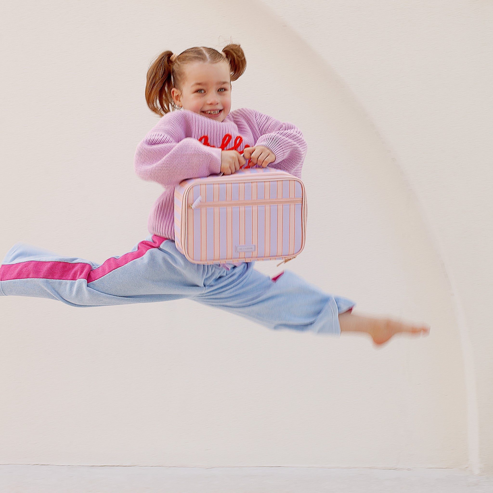 Large Lunch Bag | Powder Stripe