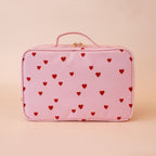back view Fox & Fallow little hearts large lunch bag insulated kids lunch bag with handle