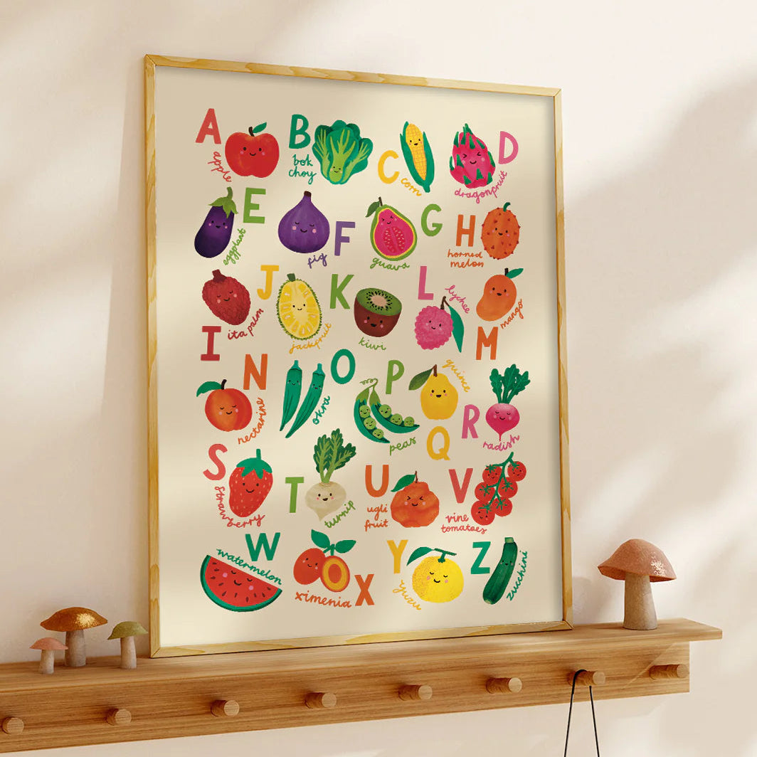Fruit + Veg Alphabet | A3 Print