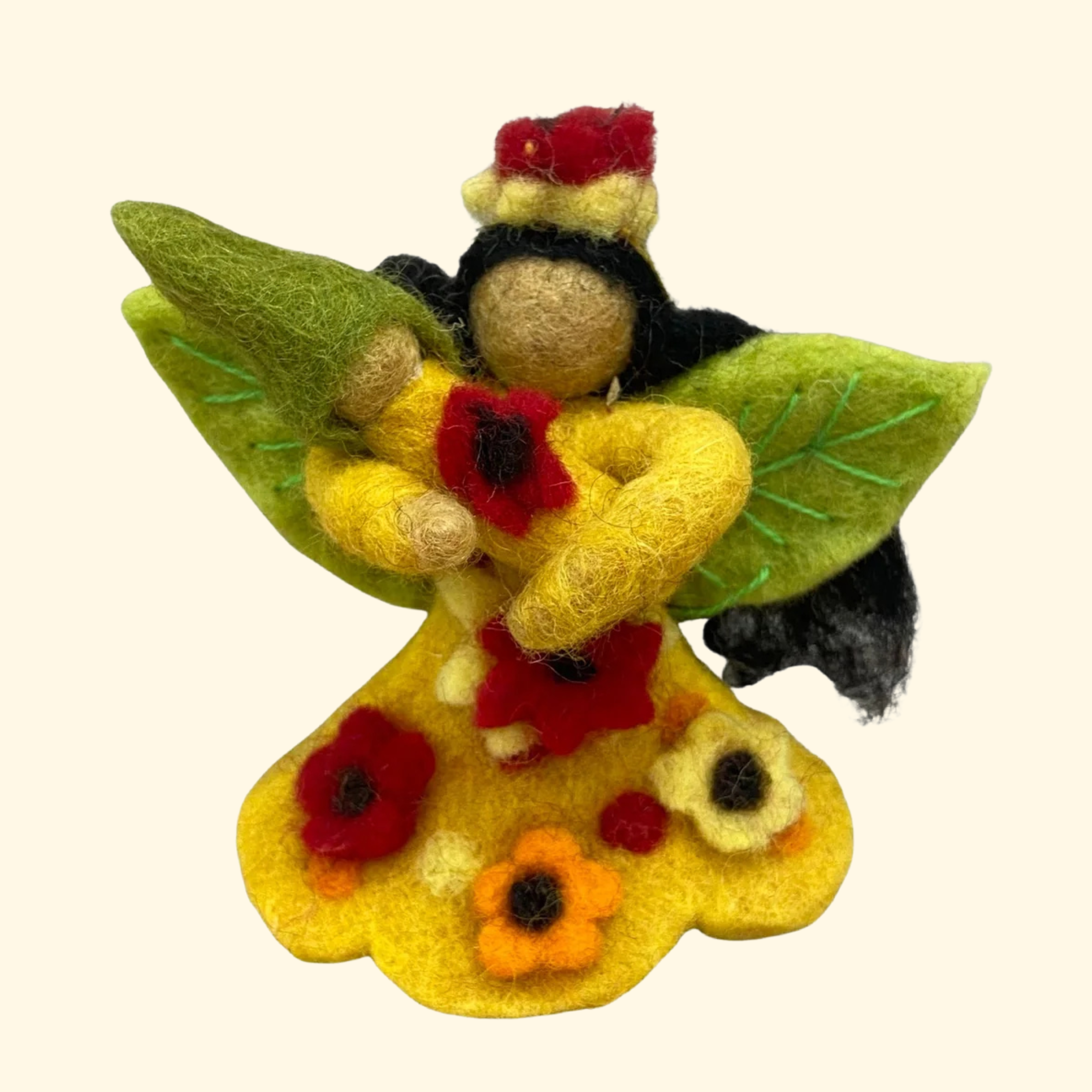Sunflower Fairy Mother & Baby – Himalayan Felt Co