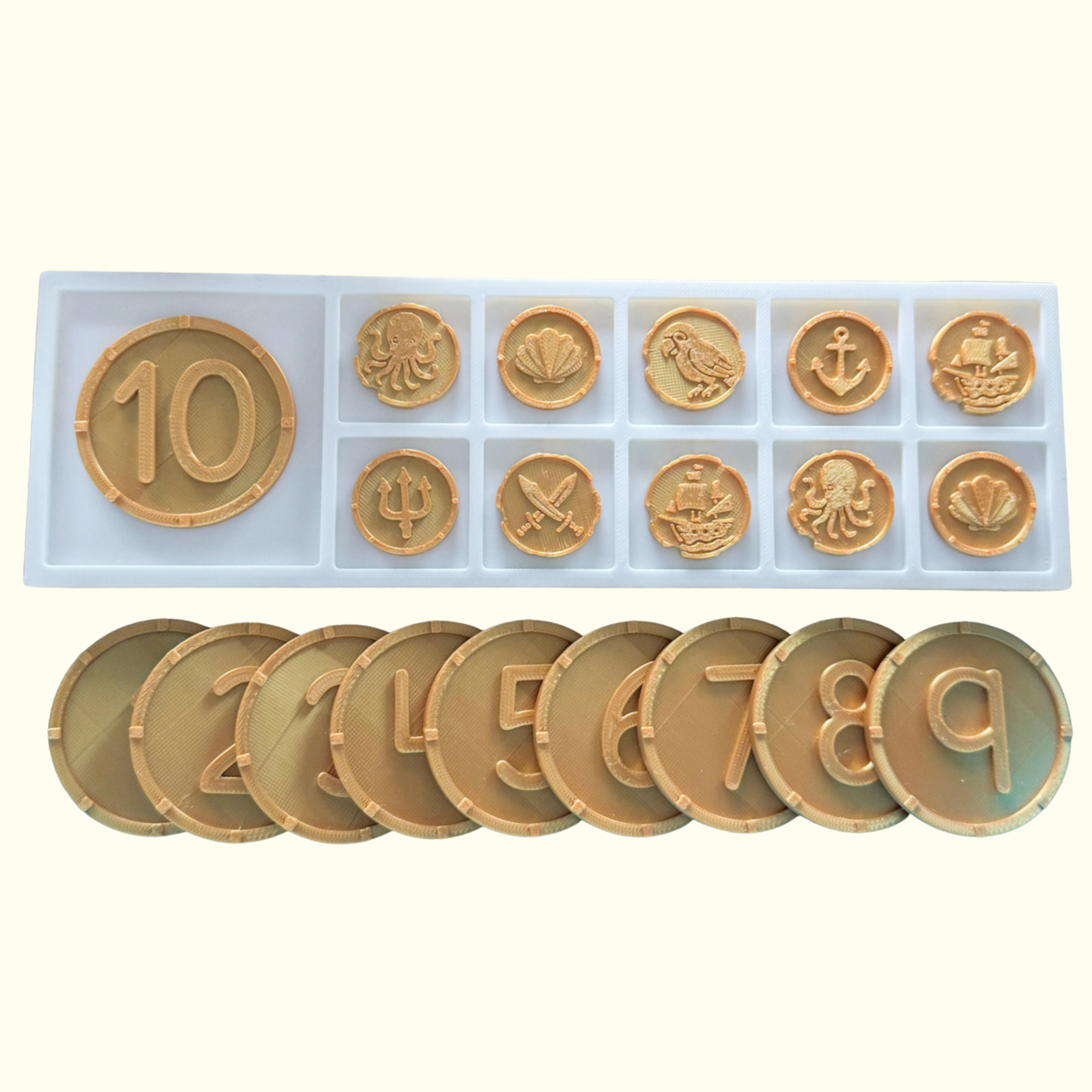 Jumbo Golden Treasure Count & Match Set - Honey Hollow