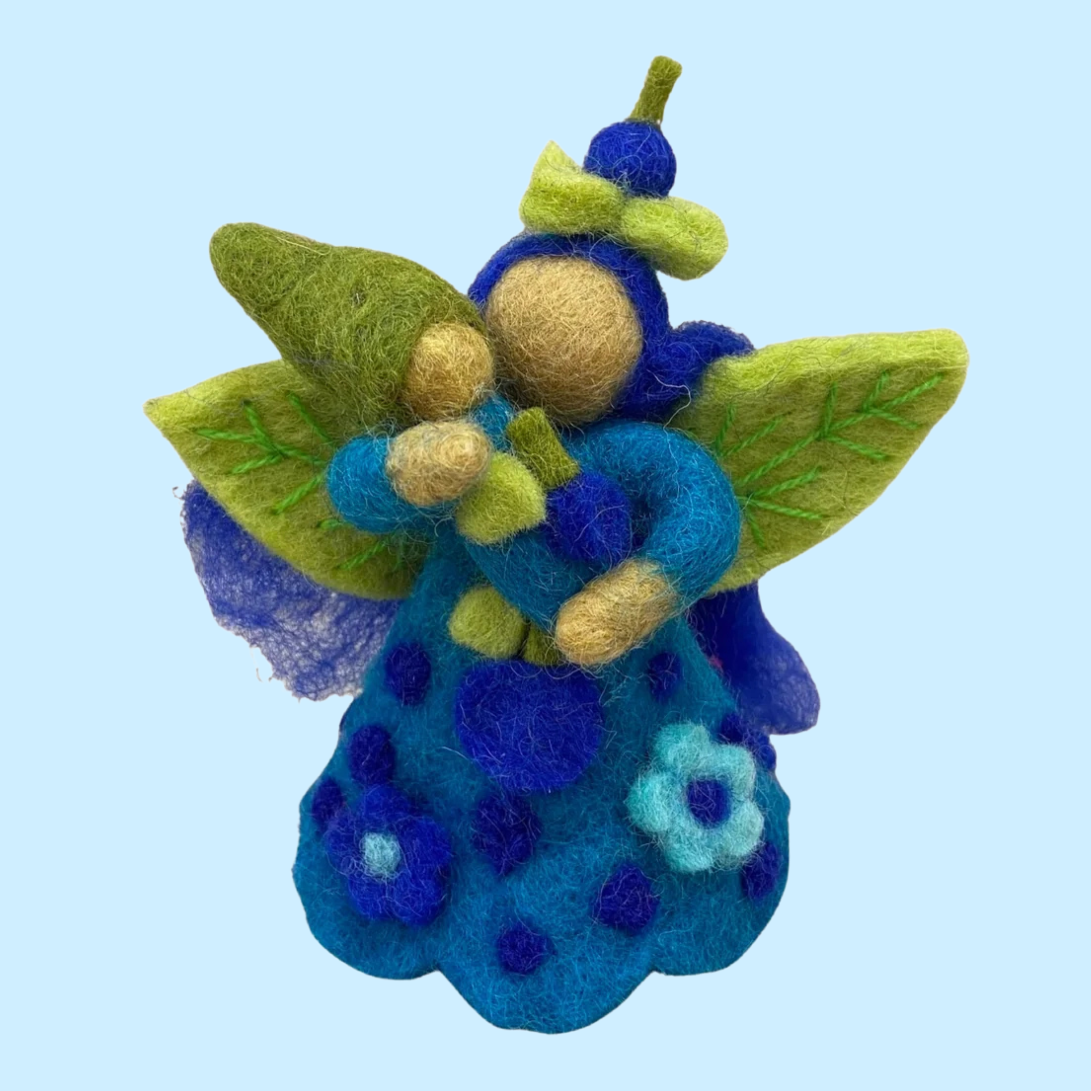 Blueberry Fairy Mother & Baby – Himalayan Felt Co