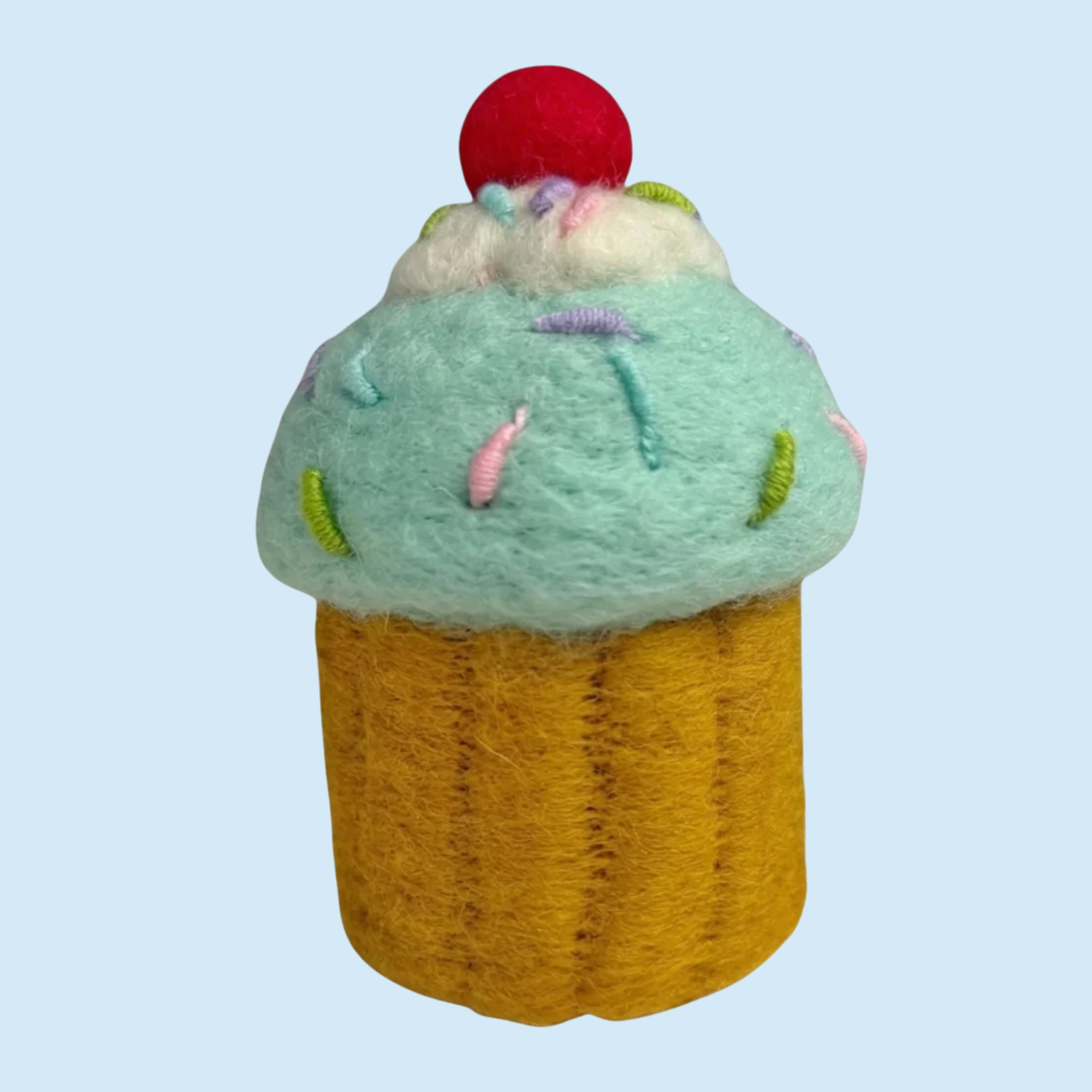 Blue Sprinkle Felt Cupcake - Playtisserie