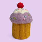 Purple Sprinkle Felt Cupcake - Playtisserie