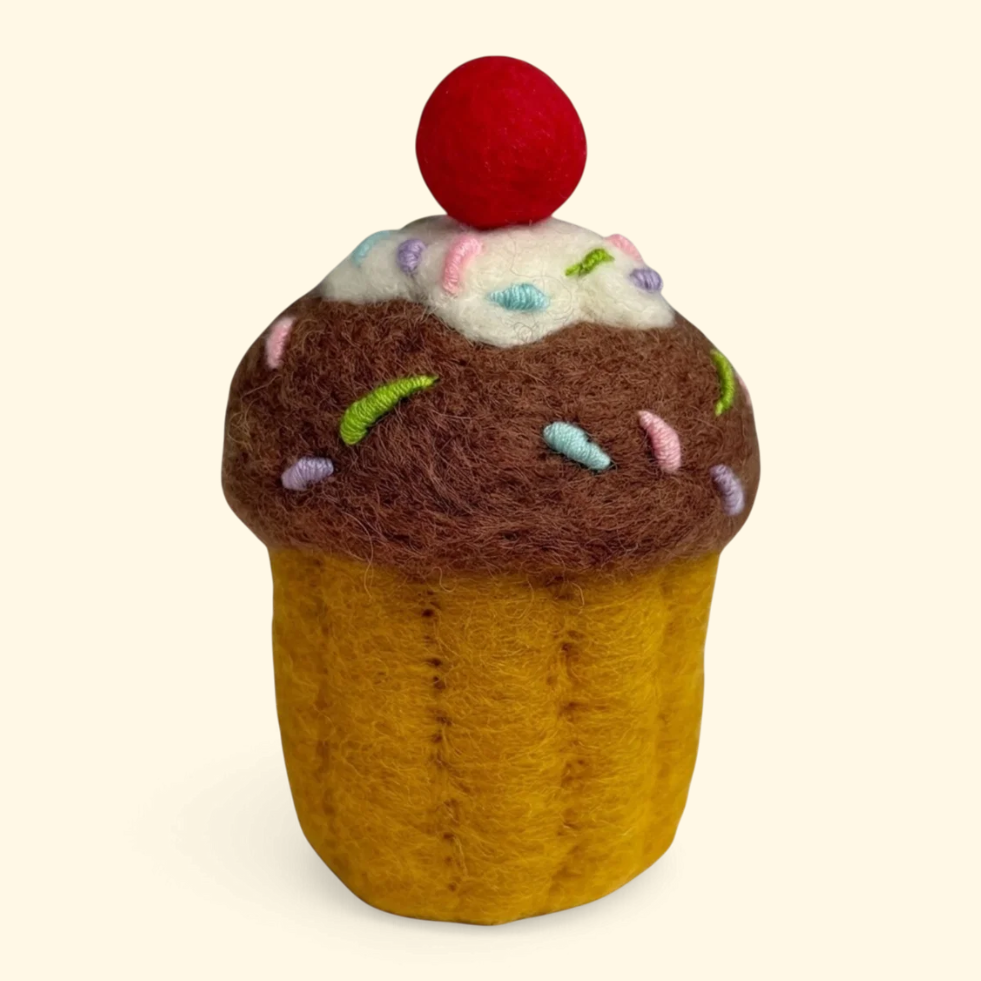 Chocolate Sprinkle Felt Cupcake - Playtisserie