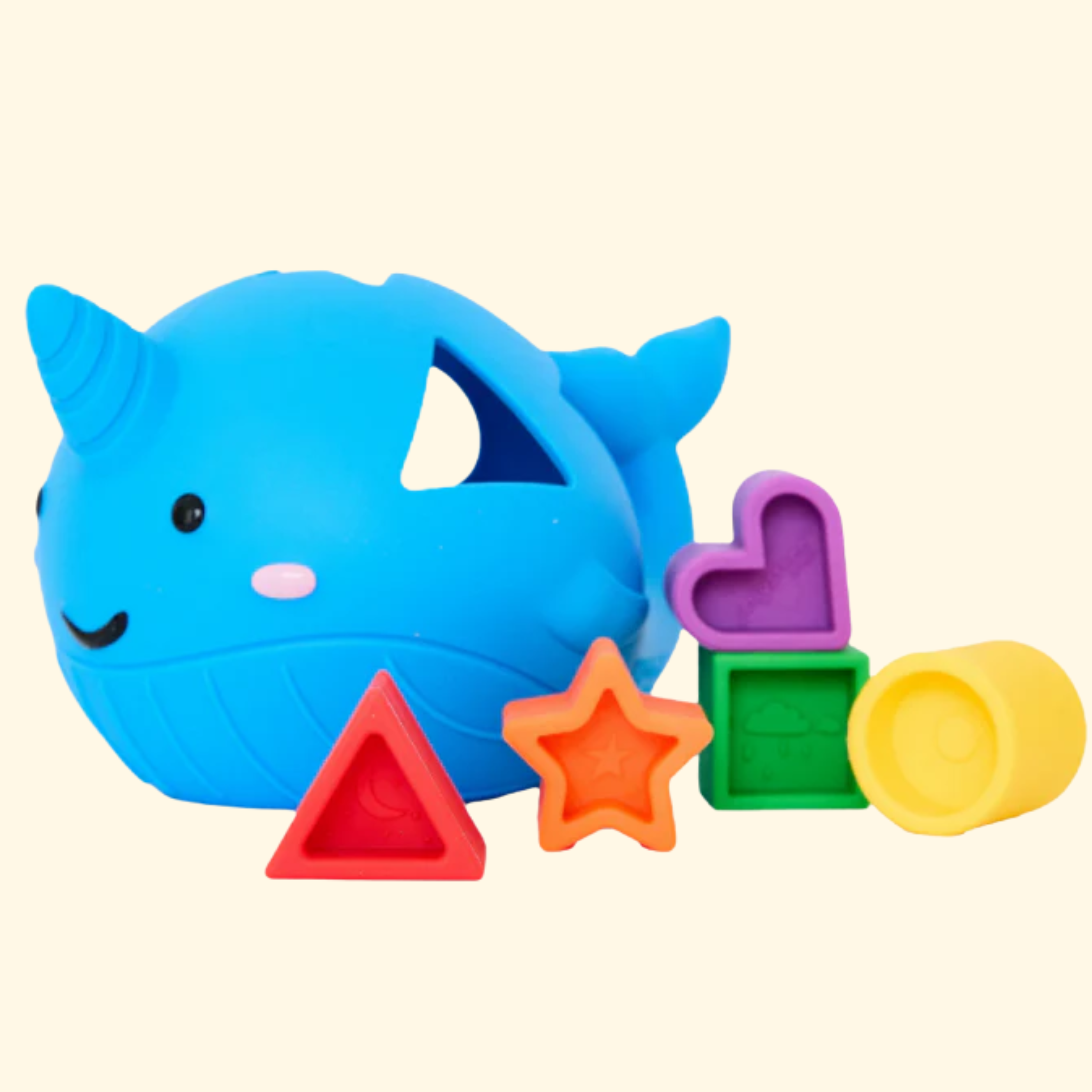 Bright Narwhal Shape Sorter - Jellystone Designs