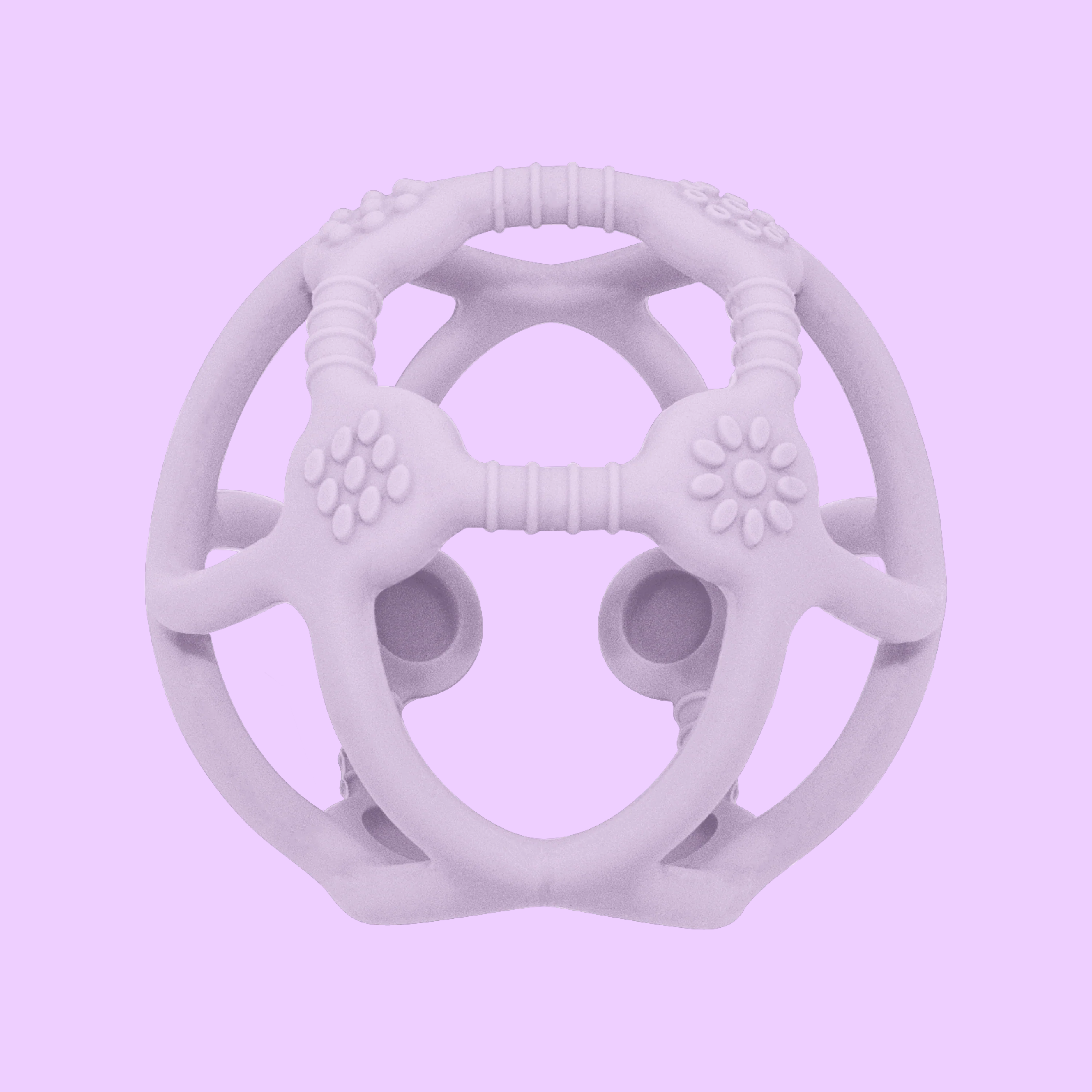 Purple Silicone Teething Ball - Living Textiles