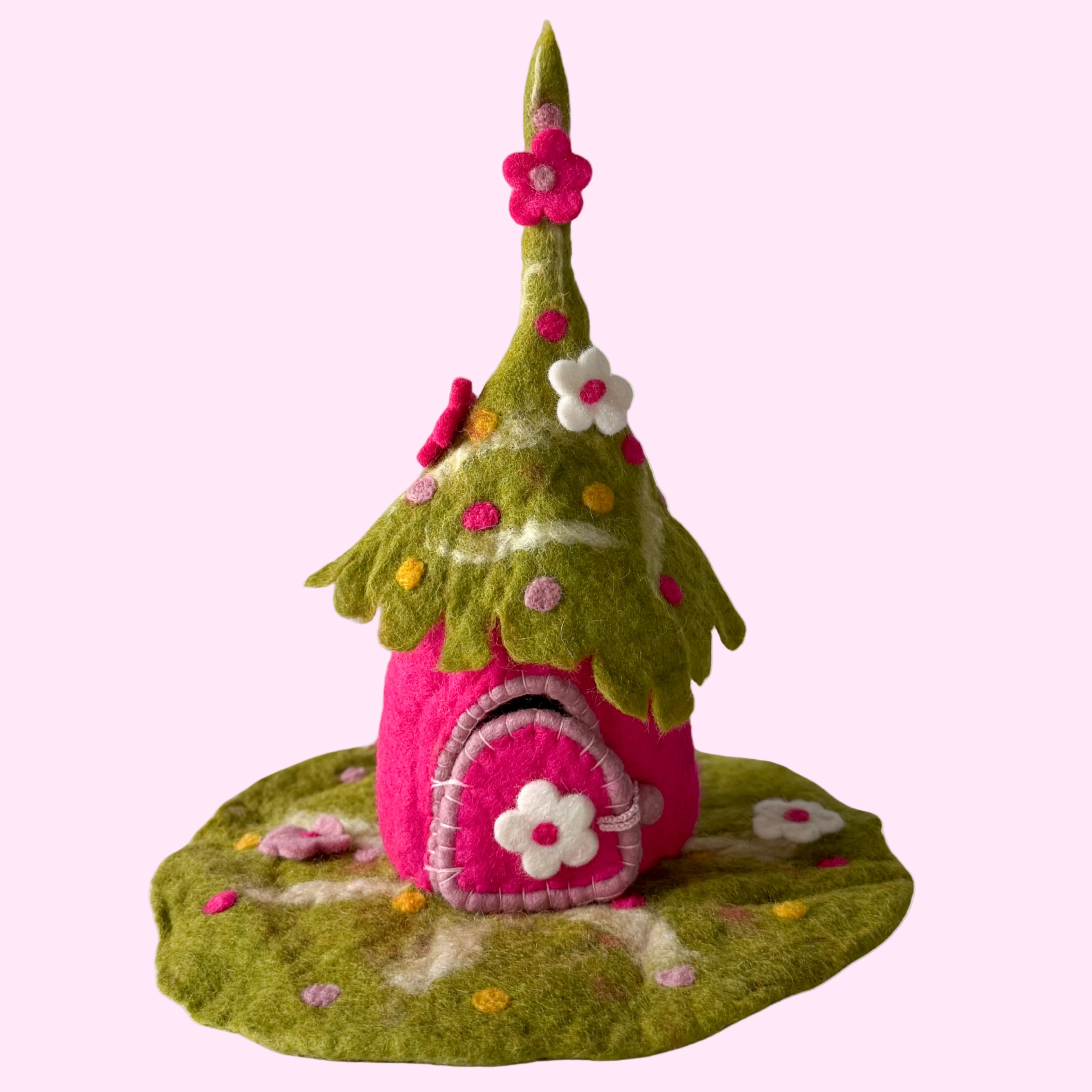 Pink Wonder Felt Fairy House – Himalayan Felt Co