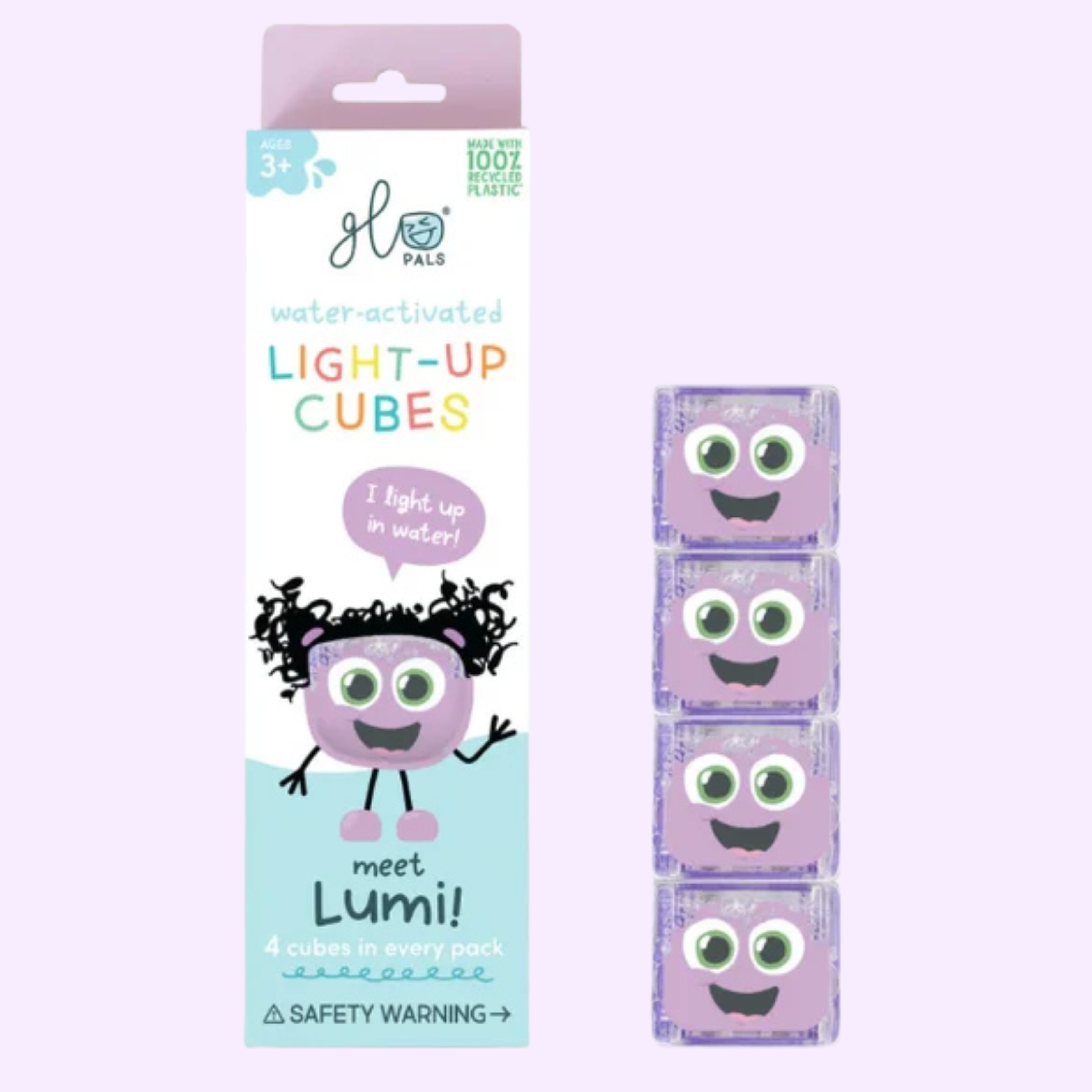 Lumi Purple Light Up Cubes - Glo Pals