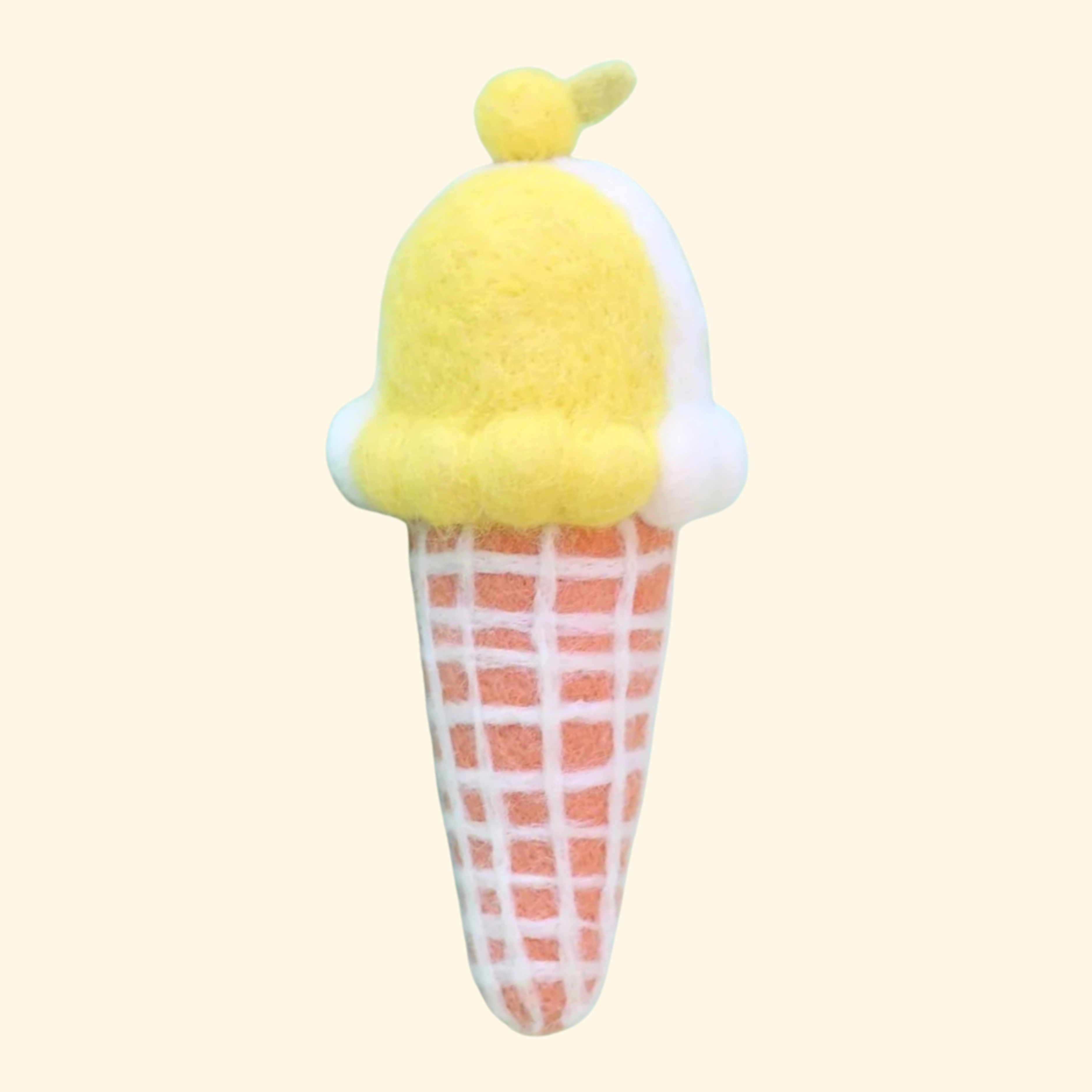 Lemon Lime Sorbet Felt Ice-Cream Cone - Juni Moon