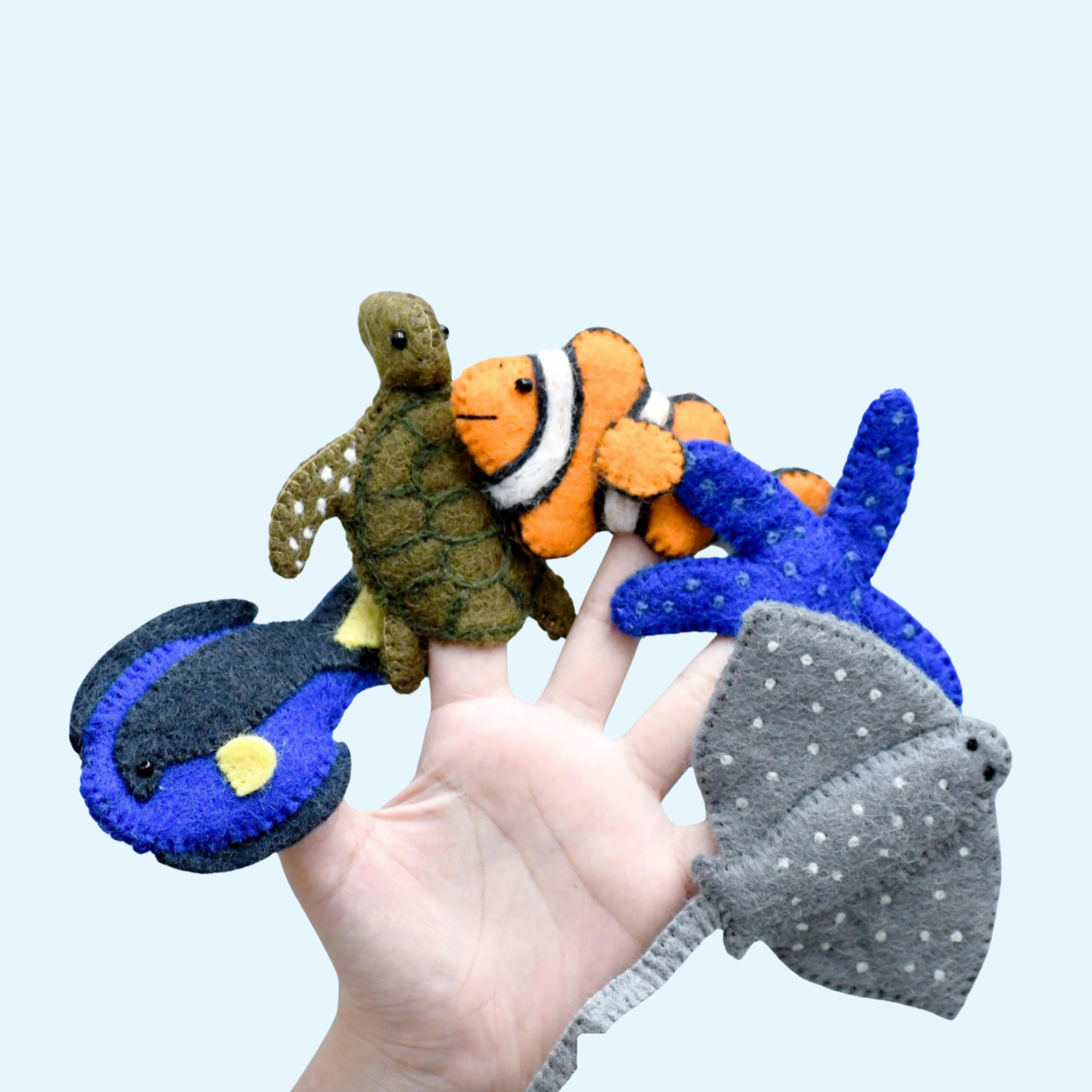 Australian Coral Reef Felt Finger Puppet Set - Tara Treasures