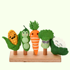 Vegetables Felt Finger Puppet Set - Tara Treasures