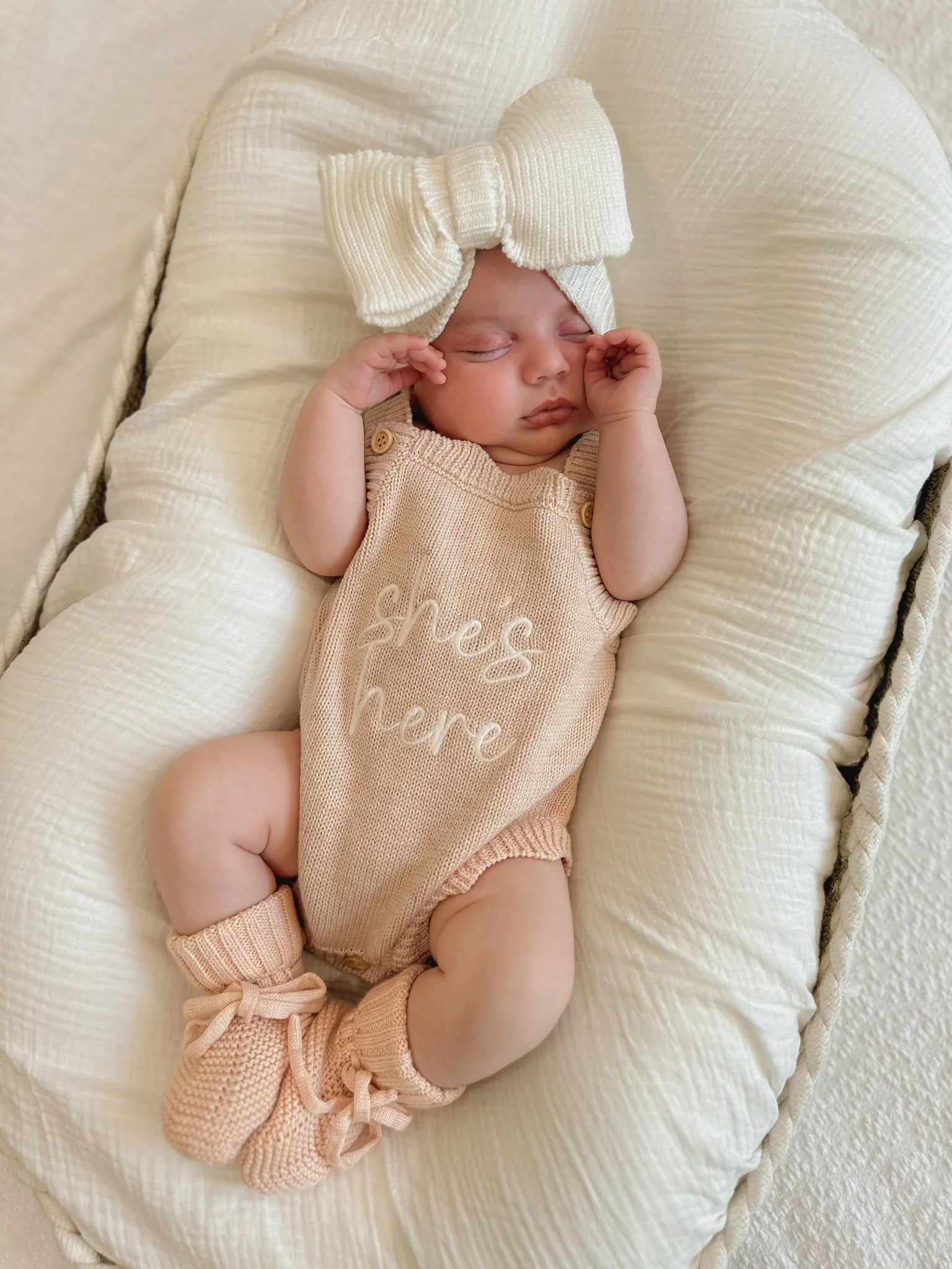 She's Here - Singlet Romper | Announcement Bundle