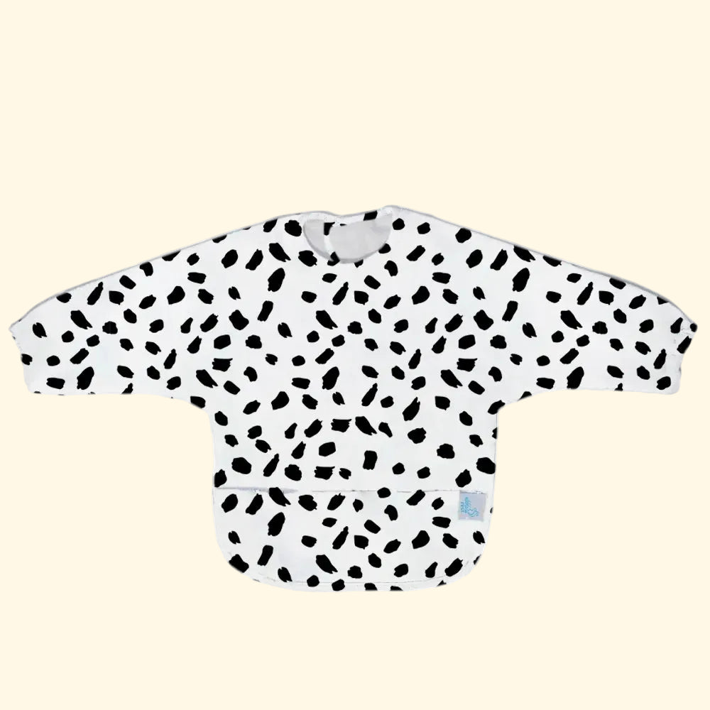 Dalmatian Long Sleeve Smock Bib - Nibble & Rest