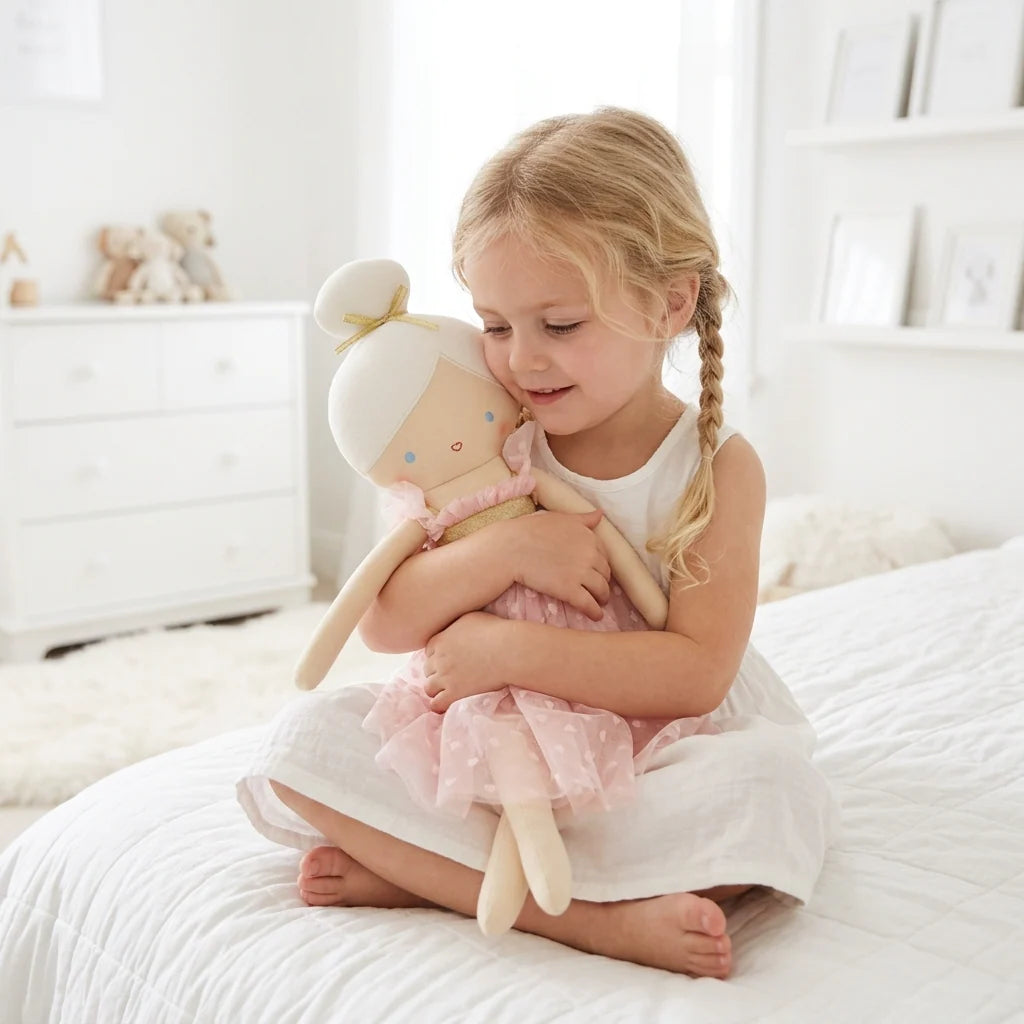 Pale Pink Hearts Lottie Doll - Alimrose
