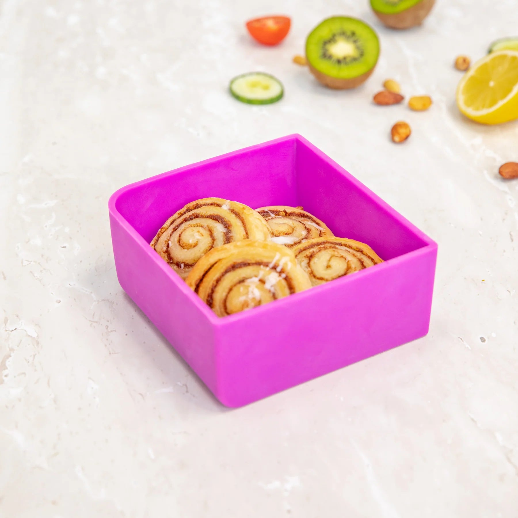 Fuchsia Square Feast Lunchbox Tray - Montiico