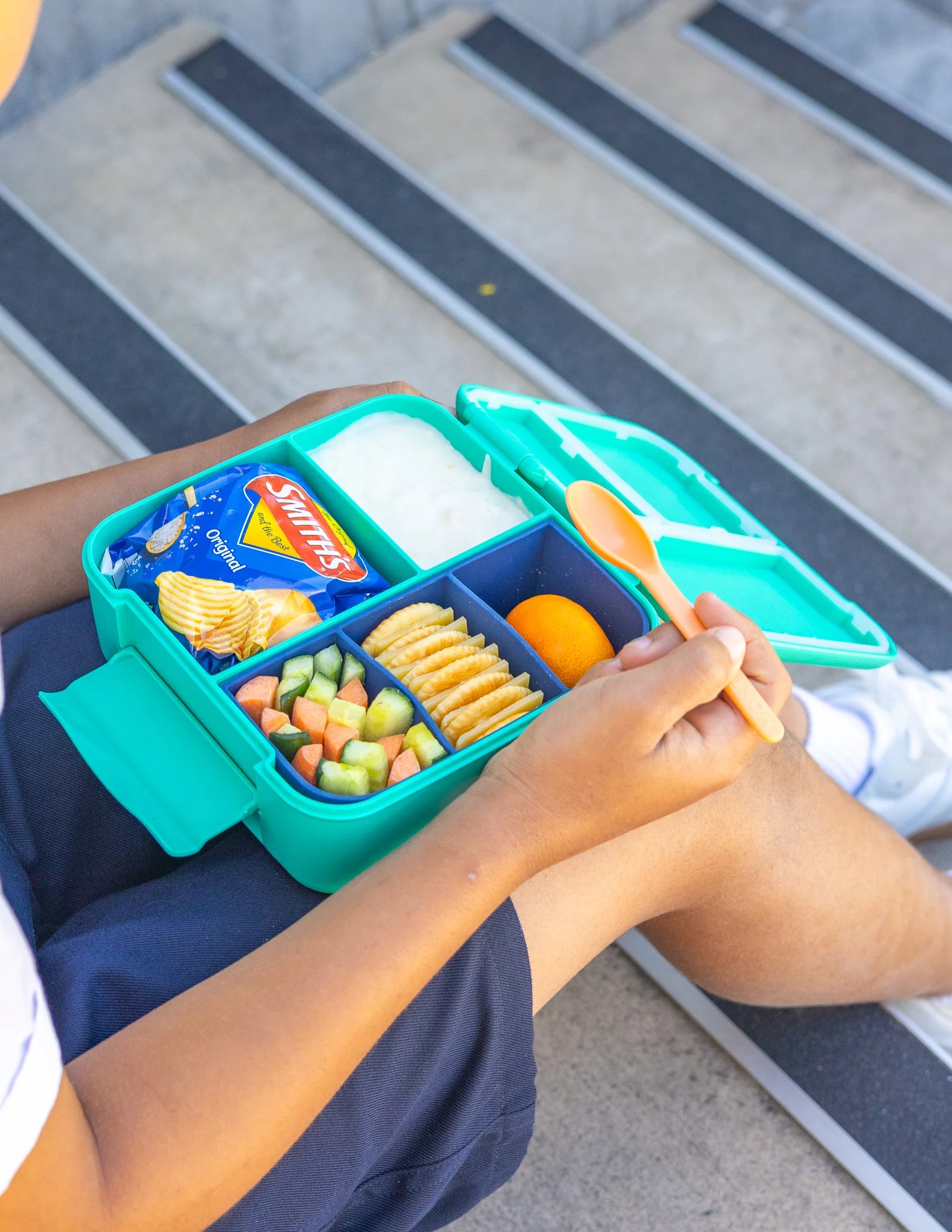 Navy Bite Lunchbox Tray - Montiico