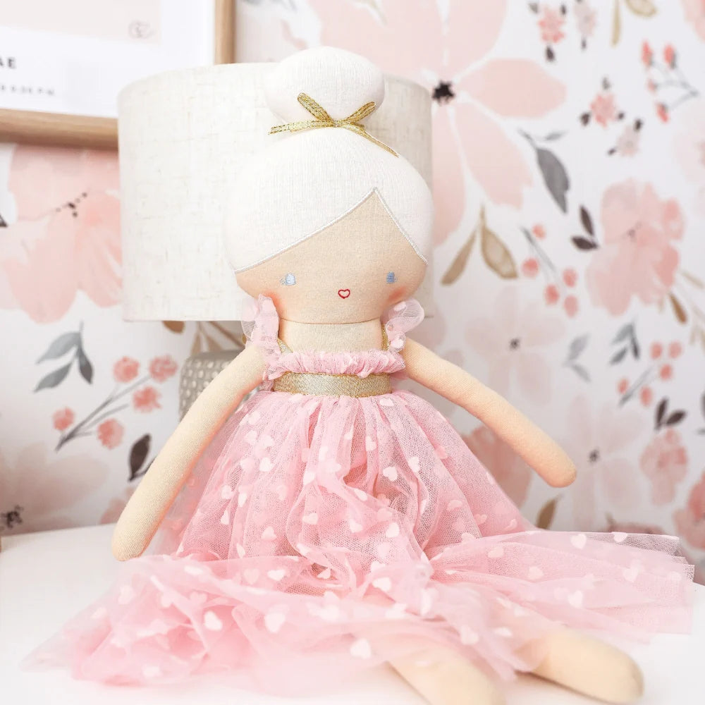 Pale Pink Hearts Lottie Doll - Alimrose