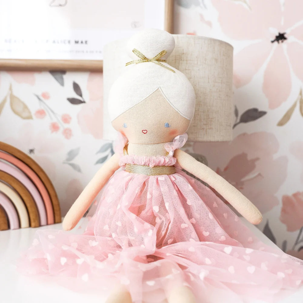 Pale Pink Hearts Lottie Doll - Alimrose