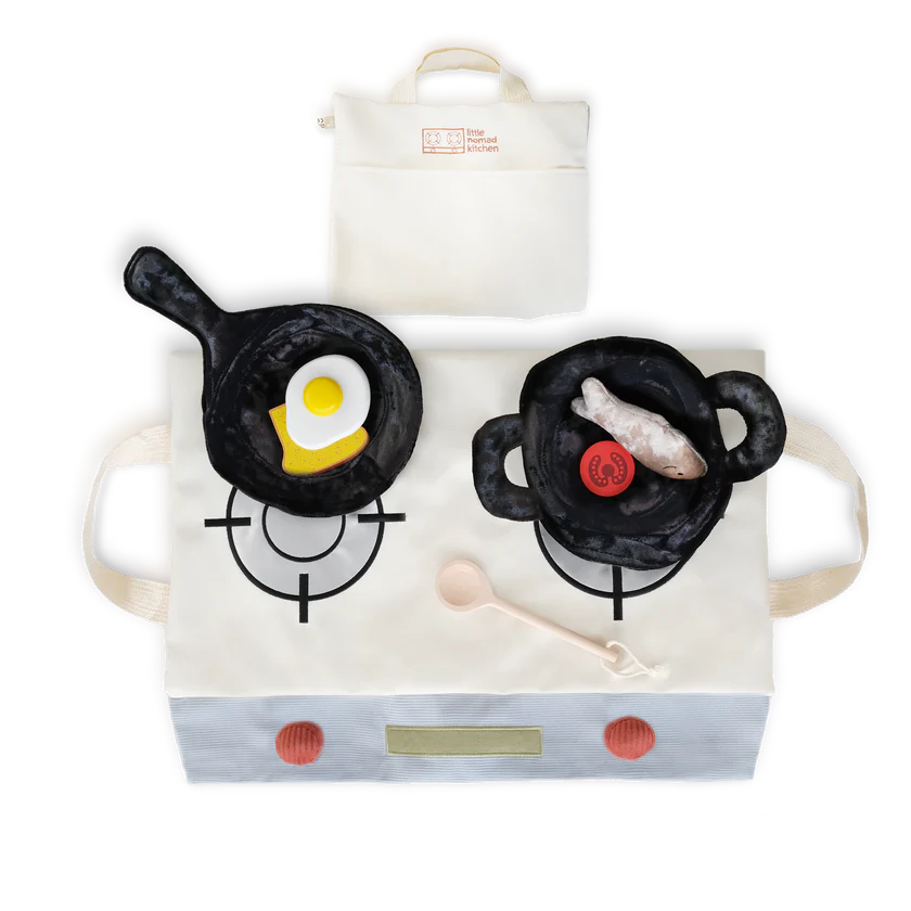 Little Lamb Kind Little Nomad Kitchen portable pretend play set