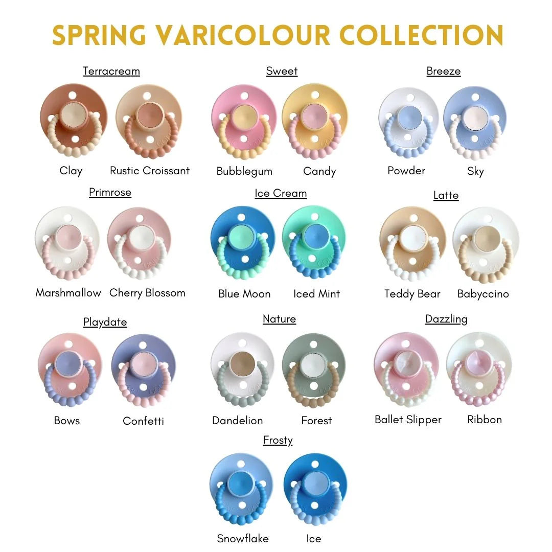 Varicolour Bubble Dummies | 2 Pack