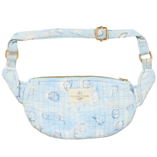 kids crossbody bag for adventures from picnic folk ocean pattern