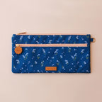 Fox & Fallow large pencil case. Spacious, durable and can be personalised with embroidery, perfect for school, highschool and everyday use. Can also get matching backpack and lunch bag. This print is forget me not