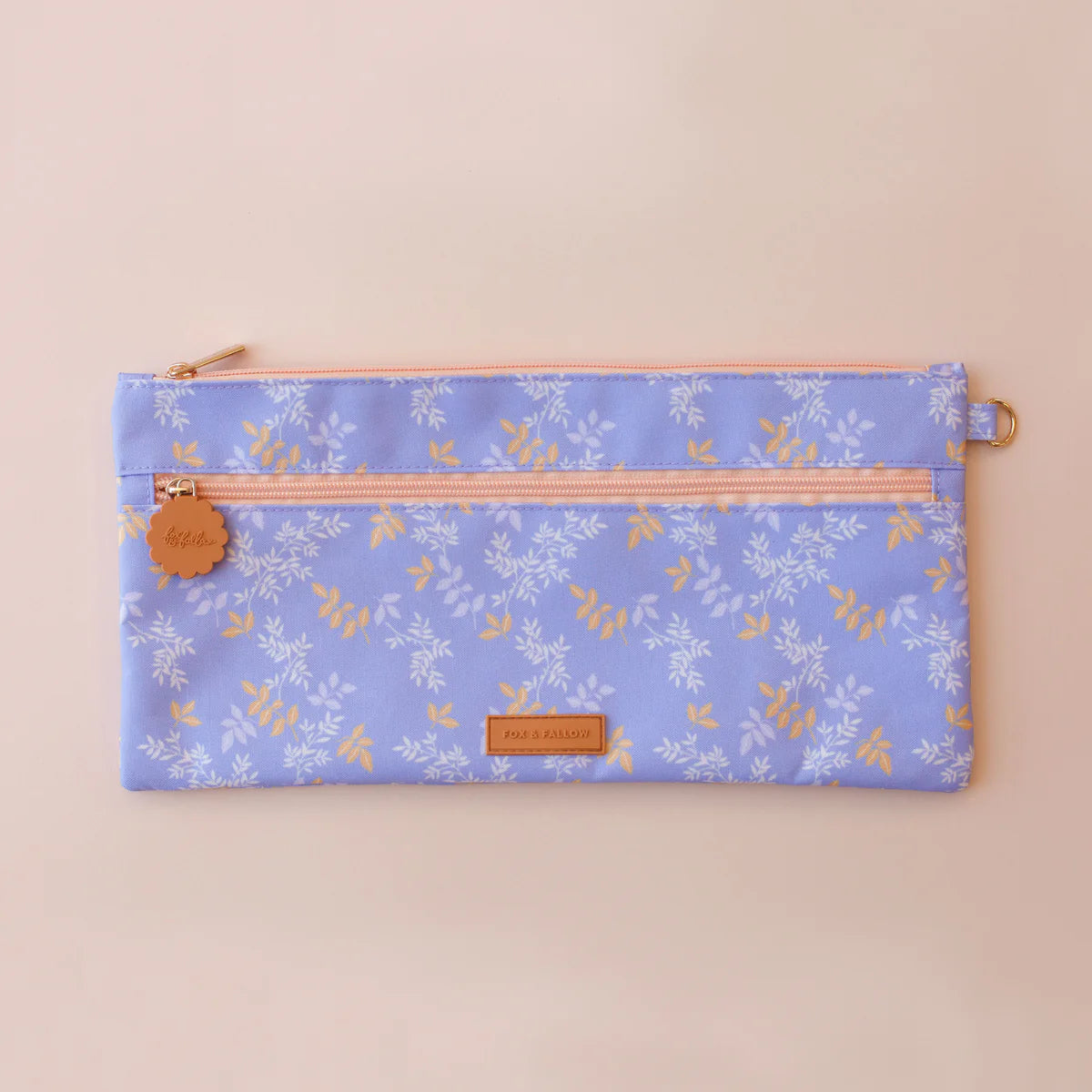 Fox & Fallow large pencil case. Spacious, durable and can be personalised with embroidery, perfect for school, highschool and everyday use. Can also get matching backpack and lunch bag. This print is juniper