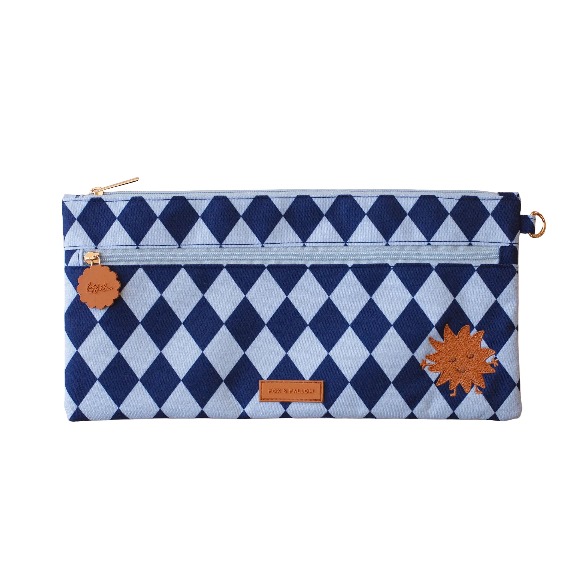 Pencil Case | Navy Diamonds