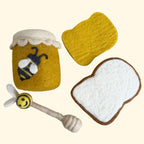 Honey Pot Jar & Toast Felt Food Set - Playtisserie