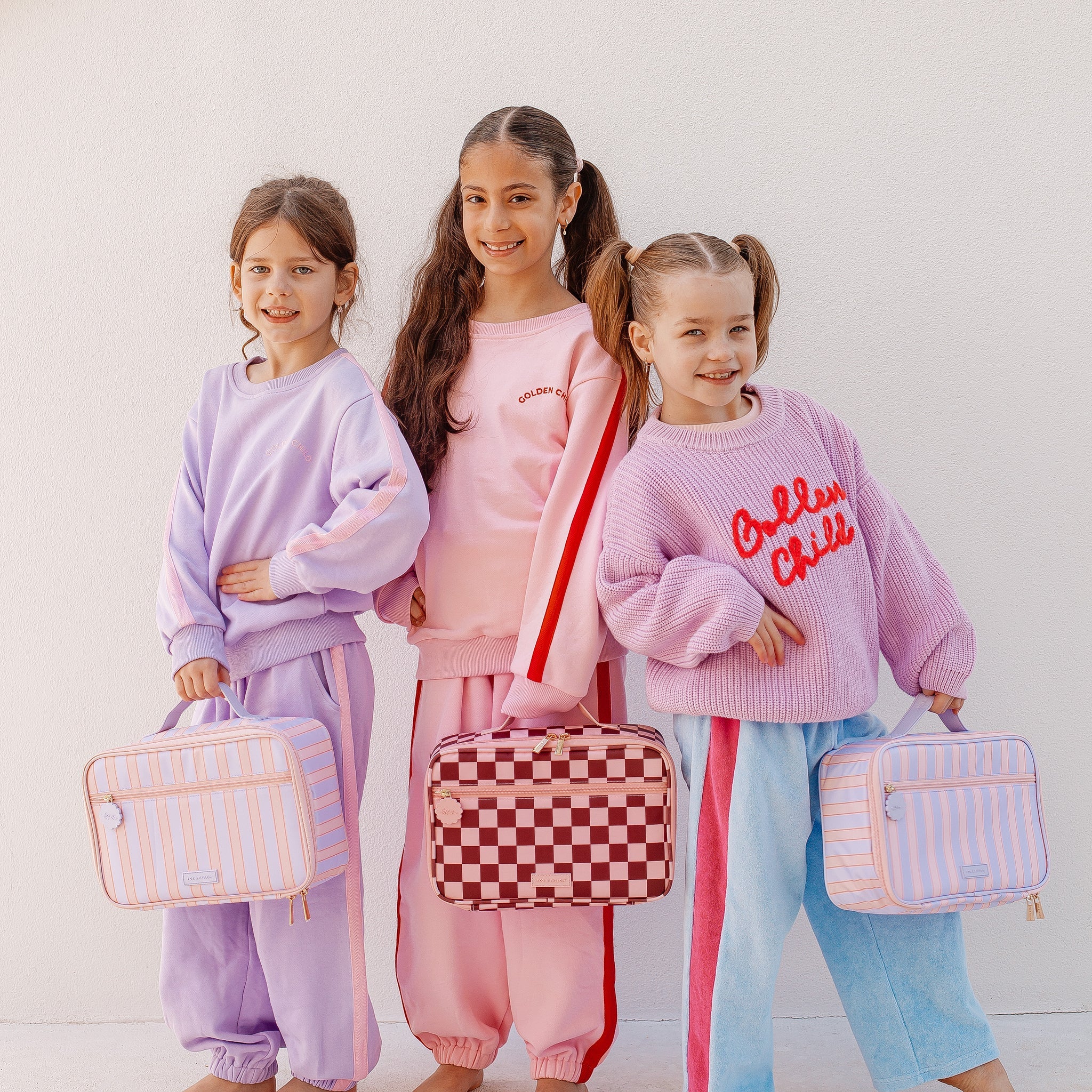 Large Lunch Bag | Powder Stripe