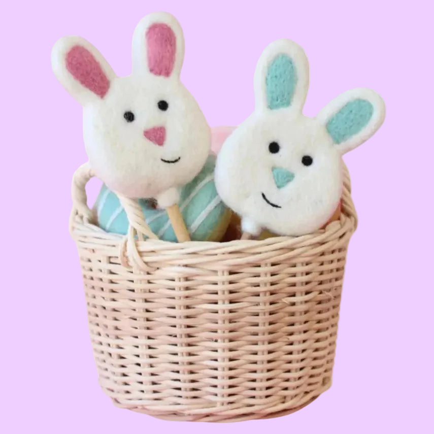 Easter Bunny Felt Lollipop - Juni Moon