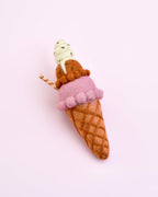 Neapolitan Felt Ice Cream Cone - Tara Treasures