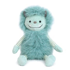 turquoise edgar monster with striped legs and arms, made by the brand mon ami. friendly soft plush
