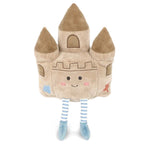 Sand Castle plush toy by Mon Ami, similar to sold out jellycat one, a soft beach-themed toy for babies and toddlers designed for comfort, play and everyday snuggles.